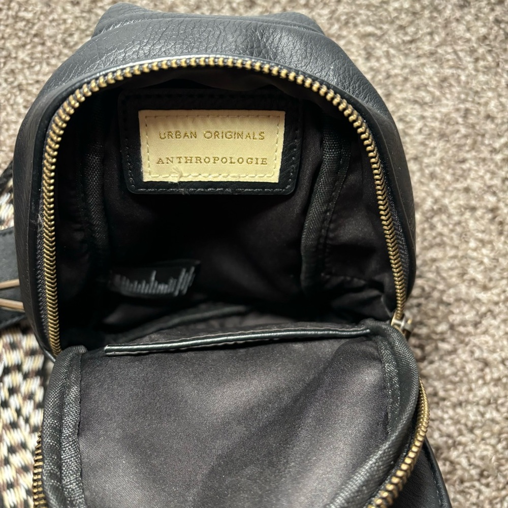 Urban Originals Anthropologie Liberty Crossbody Fanny Pack Leather Bag Black - Picture 5 of 6